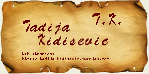 Tadija Kidišević vizit kartica